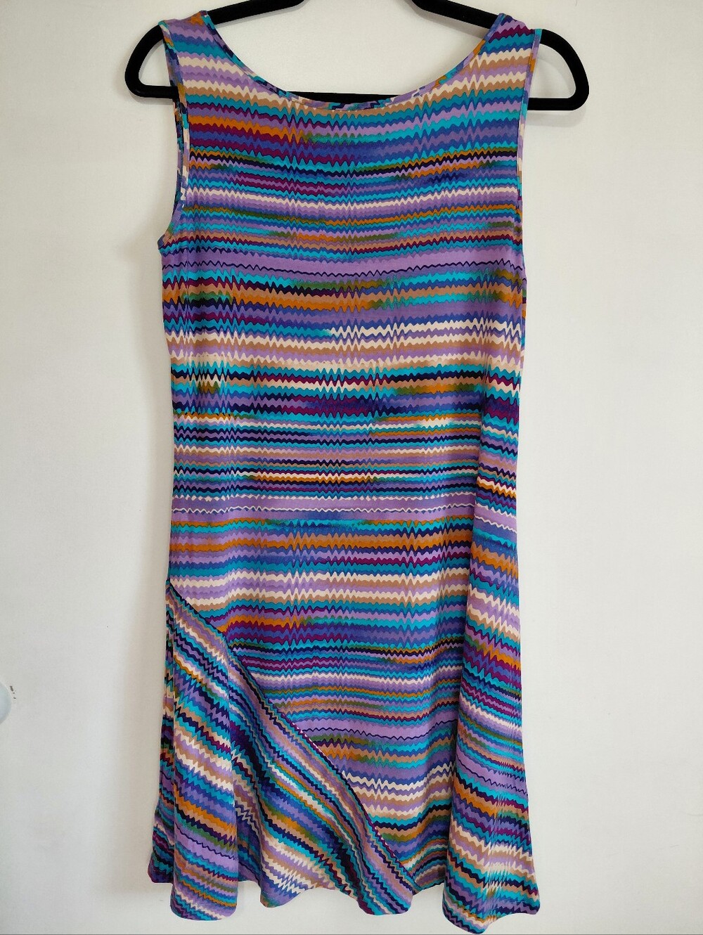 Calvin Klein Zig Zag Sleeveless Dress Medium - Picture 2 of 5